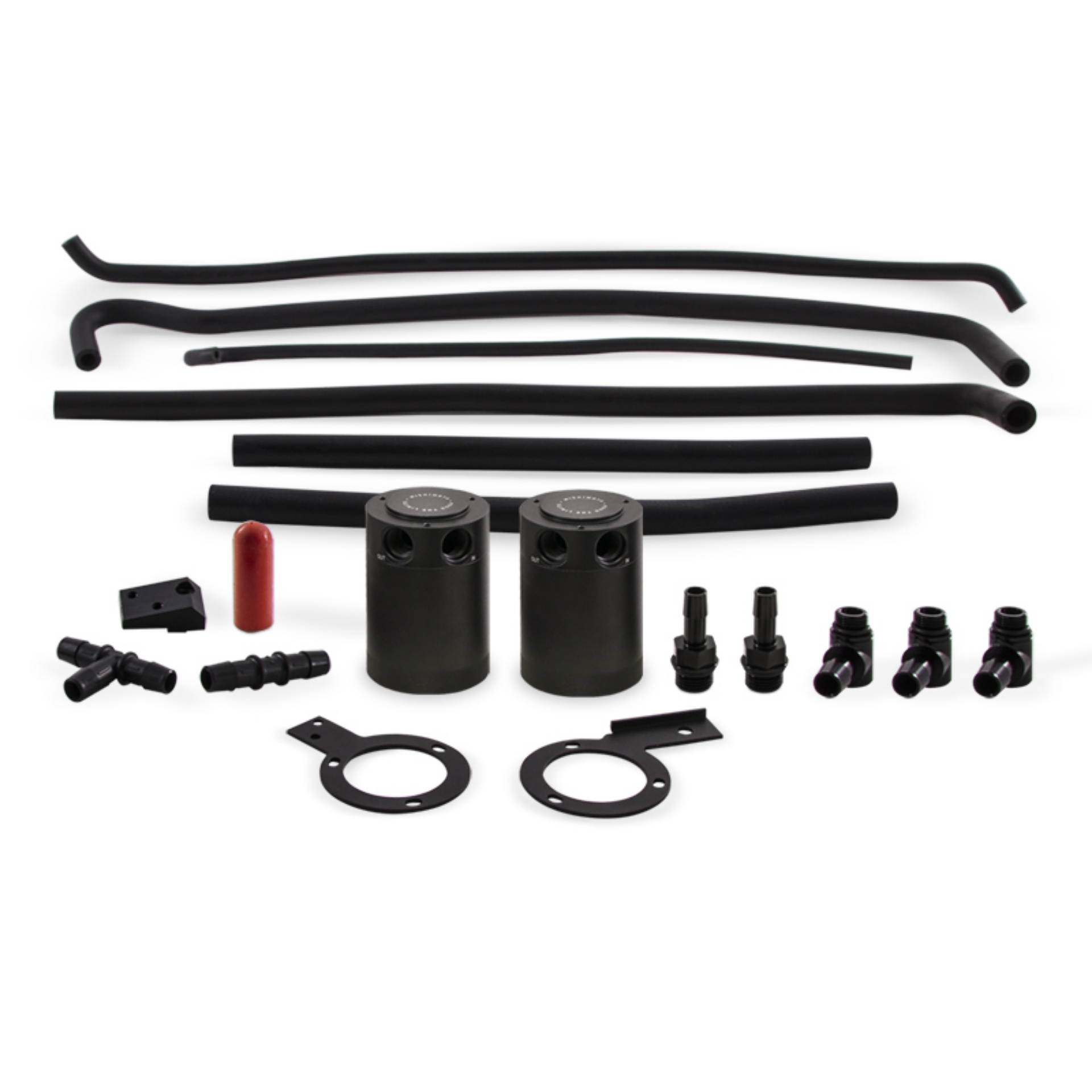 Picture of Mishimoto 08-14 Subaru STI Baffled Oil Catch Can Kit - Black