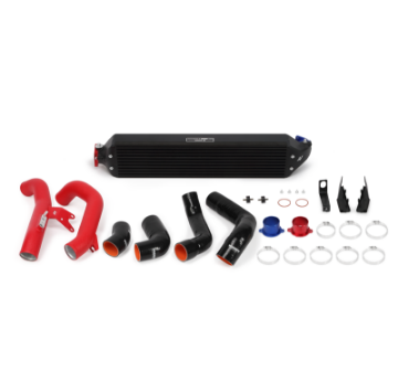 Picture of Mishimoto 2016+ Honda Civic 1-5T - 2017+ Honda Civic Si Black Intercooler Kit w-Red Pipes