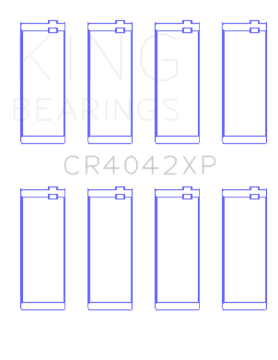 Picture of King BMW M40-M42-M43-M44 1-6L-1-8L-1-9L Connecting Rod Bearings Set of 4 - Size +-026mm