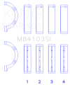 Picture of King Engine Bearings Chrysler 197 Size -026 Crankshaft Main Bearings Set of 4