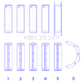 Picture of King Engine Bearings Ford 281 4-6L SOHC 16V Size -026 Crankshaft Main Bearings Set of 5