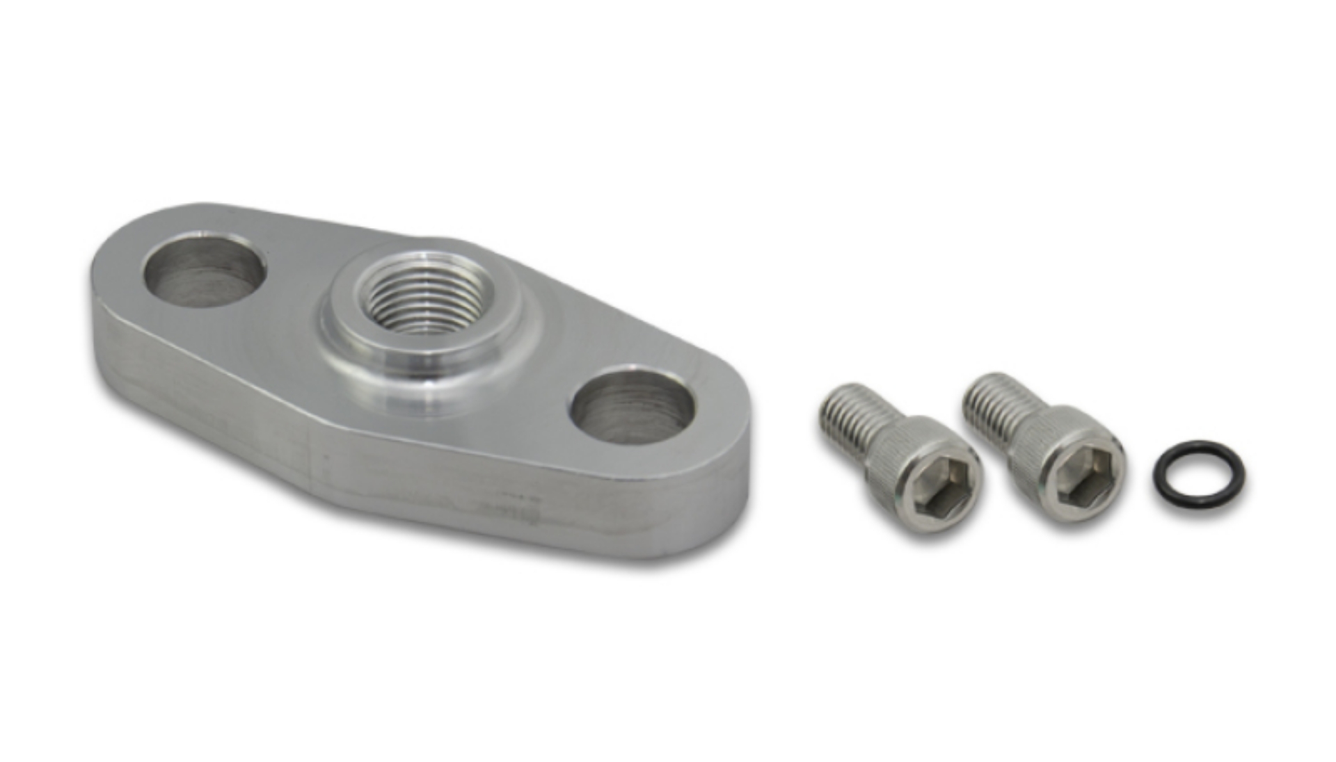 Picture of Vibrant Aluminum Turbo Oil Inlet Flange w- -4AN Male for Garrett GT3788-GT4088R-GTX4088R-GT4094R