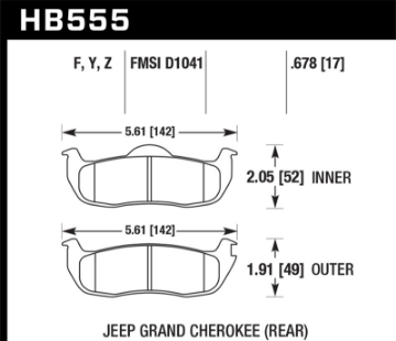 Picture of Hawk 06-10 Jeep Commander - 05-10 Grand Cherokee - 05-10 Armada - 04 Pathfinder - 04-10 Tital 5-6L -