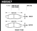 Picture of Hawk 04-06 Infiniti QX56 - 05-06 Armada - 04 Pathfinder - 04-07 Titan LTS Street Front Brake Pads