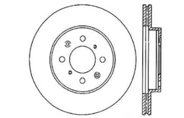 Picture of StopTech 90-01 Acura Integra exc- Type R - 01-05 Honda Civic - 07+ Honda Fit - 93-97 Del Sol VTEC