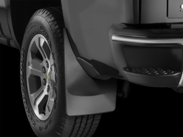 Picture of WeatherTech 19+ Dodge Ram w- Factory Flares Rear No Drill Mudflaps - Black