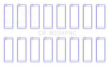 Picture of King Chevrolet Small Block 265ci-283ci-327ci Size STDX Coated Performance Rod Bearings - Set of 8