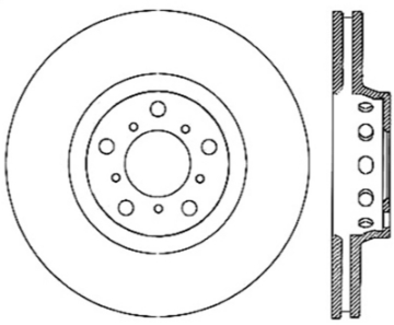 Picture of StopTech 00-03 BMW M5 E39 Slotted & Drilled Right Front Rotor