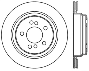 Picture of StopTech 00-03 BMW M5 E39 Slotted & Drilled Right Rear Rotor