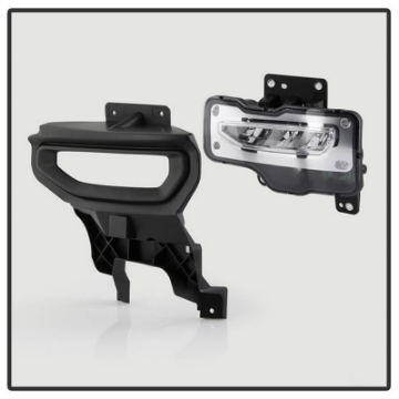 Picture of Spyder 16-18 GMC Sierra 1500 OEM Style Full LED Fog Light w-Switch - Clear FL-GS2016-LED-C