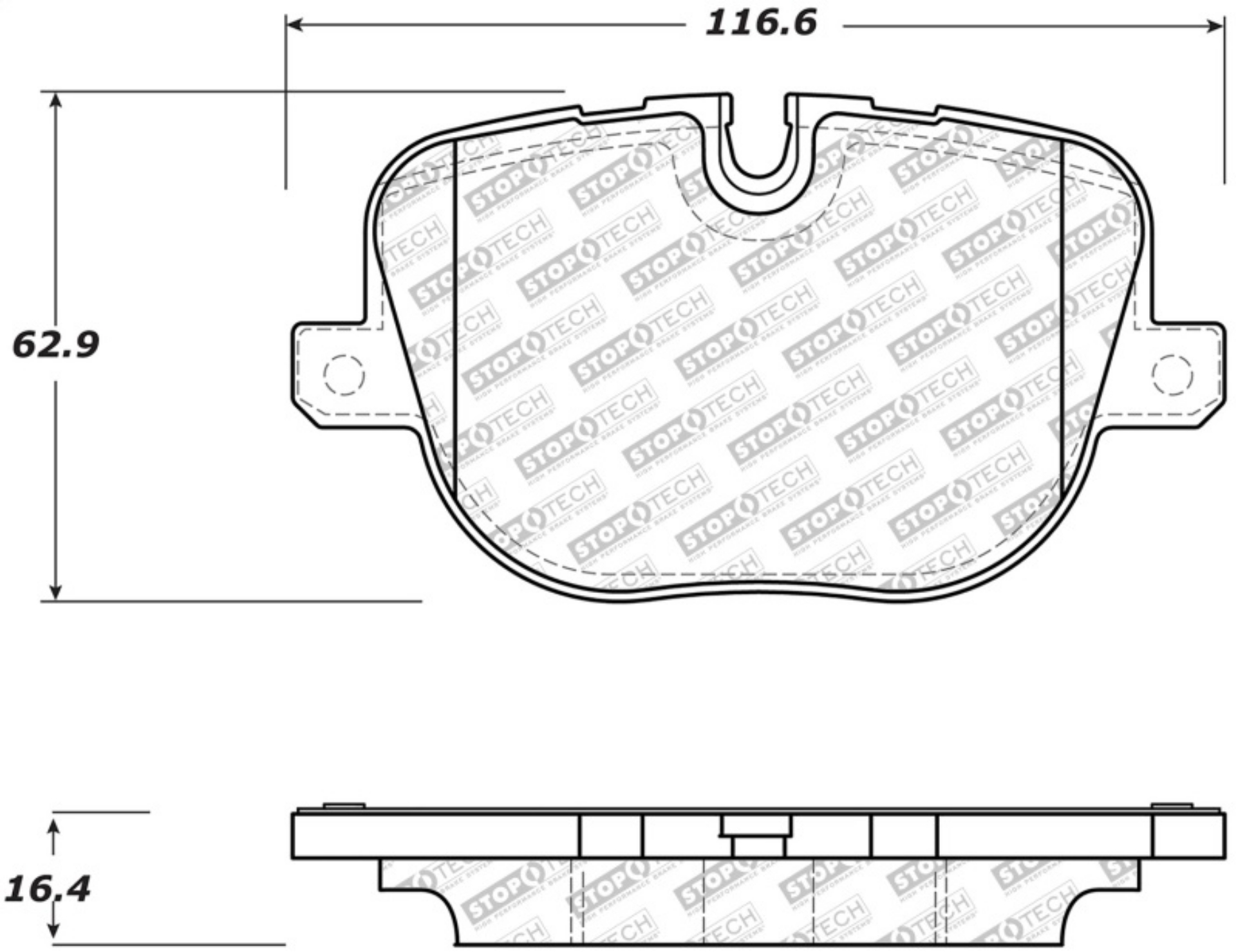 Picture of StopTech 10-13 Land Rover Ranger Rover Supercharged Street Select Rear Brake Pads