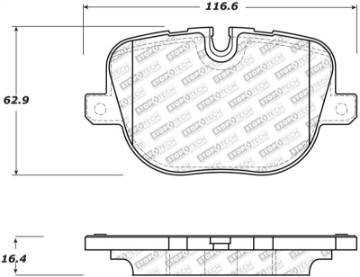 Picture of StopTech 10-13 Land Rover Ranger Rover Supercharged Street Select Rear Brake Pads
