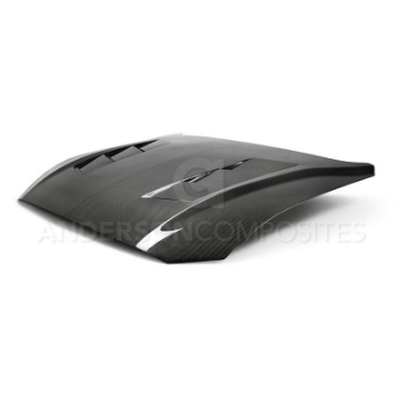 Picture of Anderson Composites 2018 Ford Mustang GT Type-SA Style Heat Extractor Double Sided Carbon Fiber Hood