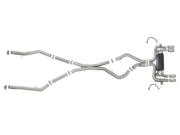 Picture of aFe MACH Force-Xp 3-5in 304 SS Cat-Back w-Polished Tips 15-18 BMW X5 M F85-X6 M F86 V8-4-4L S63