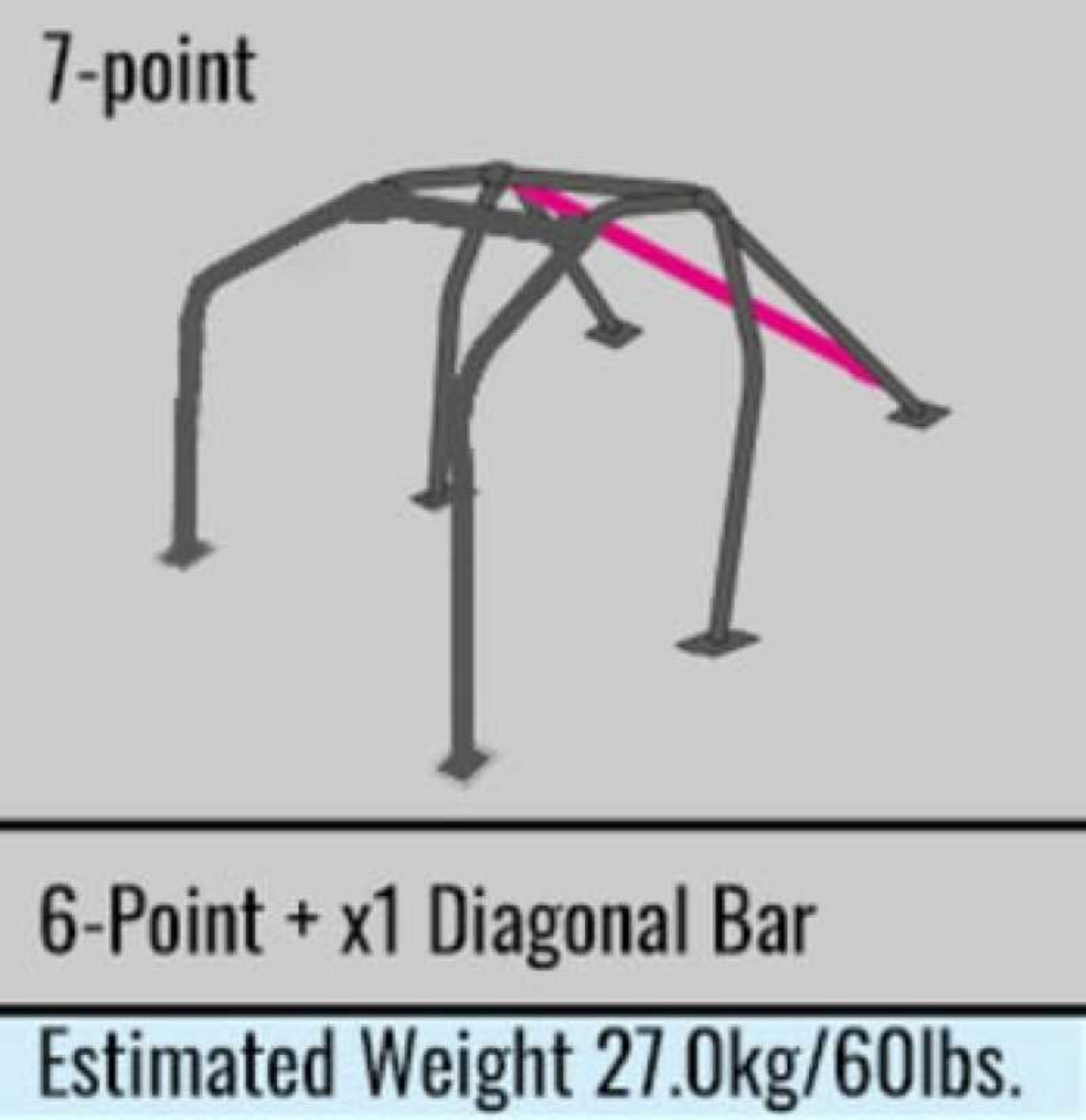 Picture of Cusco Steel Roll Cage 7-Point 2-Passenger Through Dash Mitsubishi Evo 10 CZ4A S-O - No Cancel