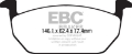 Picture of EBC 17-18 Volkswagen Golf 1-8 w- 10-9in Rotors Front Greenstuff Brake Pads