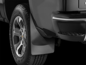Picture of WeatherTech 19+ Dodge Ram w-o Factory Flares Rear No Drill Mudflaps - Black