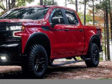 Picture of AMP Research 19-21 Chevy Silverado 1500 Crew Cab PowerStep Plug N Play - Black w-OEM Illumination
