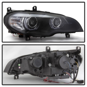 Picture of Spyder 07-10 BMW X5 E70 HID Models Only Projector Headlights - Black PRO-YD-BMWE7007-AFSHID-BK