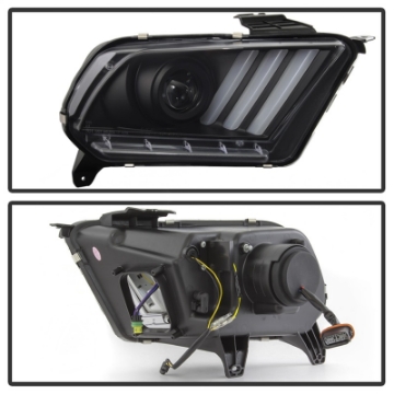 Picture of Spyder 13-14 Ford Mustang HID Only Projector Headlights w-Turn Signals - Blk PRO-YD-FM13HID-BK