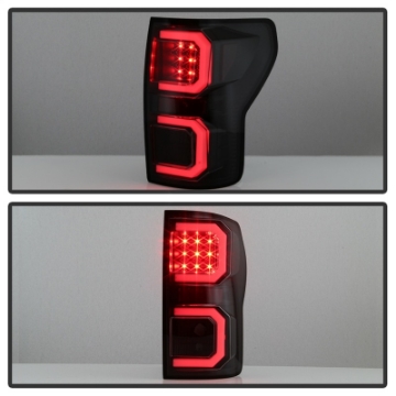 Picture of Spyder 07-13 Toyota Tundra V2 Light Bar LED Tail Lights - Smoke ALT-YD-TTU07V2-LB-BSM