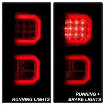 Picture of Spyder 07-13 Toyota Tundra V2 Light Bar LED Tail Lights - Red Clear ALT-YD-TTU07V2-LB-RC