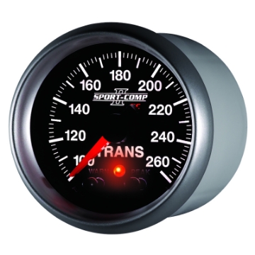 Picture of Autometer Elite 52-4mm 100-260F Transmission Temperature Peak & Warn w- Electronic Control Gauge