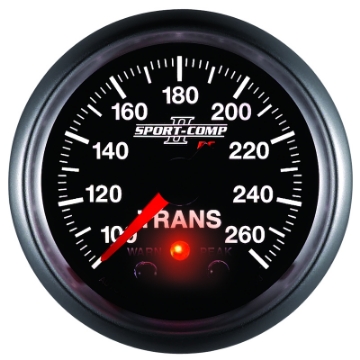 Picture of Autometer Elite 52-4mm 100-260F Transmission Temperature Peak & Warn w- Electronic Control Gauge