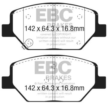 Picture of EBC 15-18 Chevrolet Camaro Ultimax Replacement Front Brake Pads