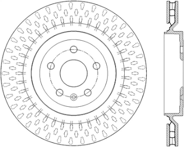 Picture of StopTech 09-16 Cadillac CTS SportStop Cryo Slotted & Drilled Rear Left Rotor