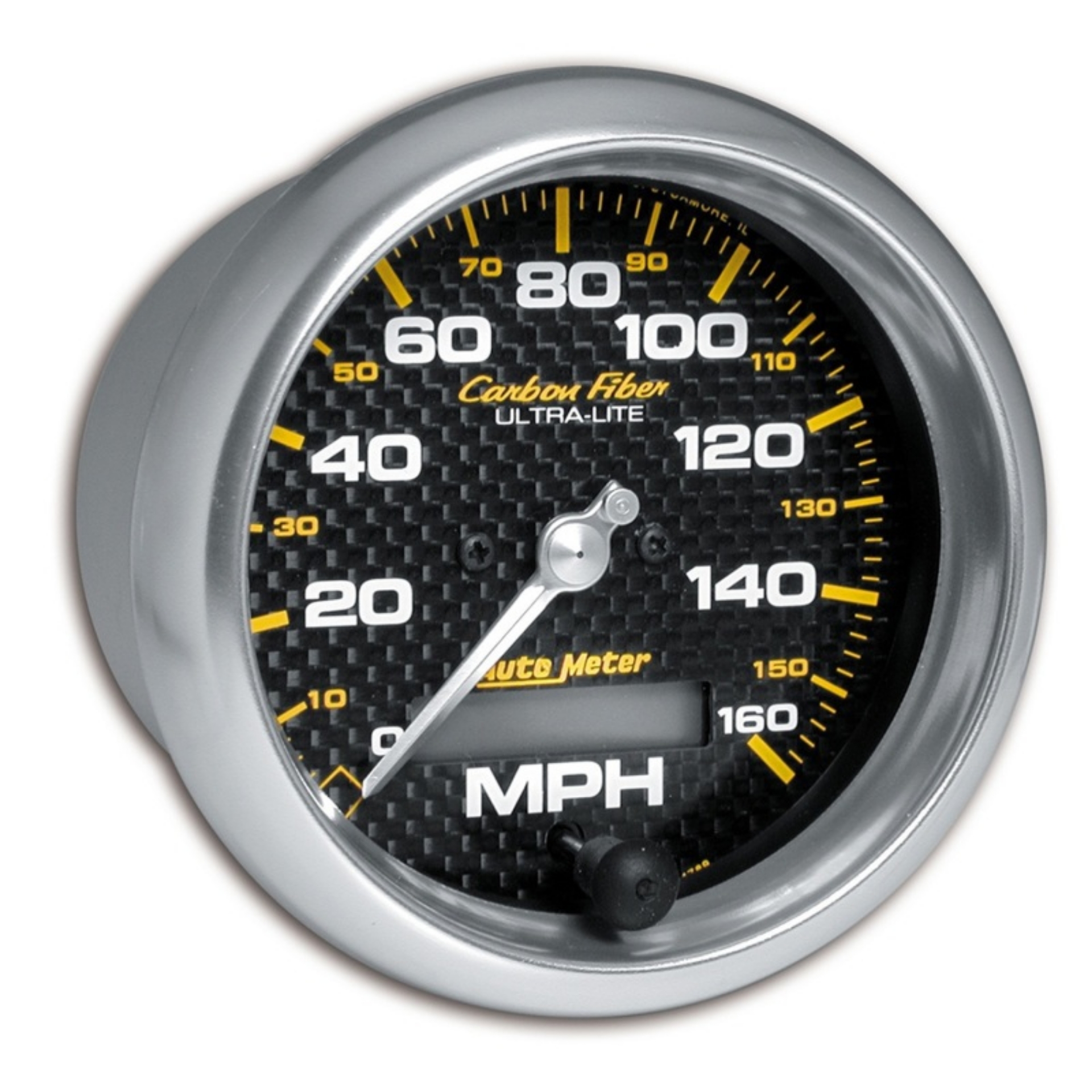 Picture of Autometer Carbon Fiber 85-7mm 160MPH Range Speedometer Elect- Programmable Gauge