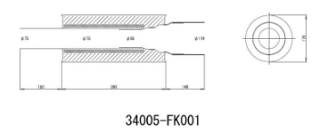 Picture of HKS Universal Stainless Hi Power 170mm Titanium Muffler