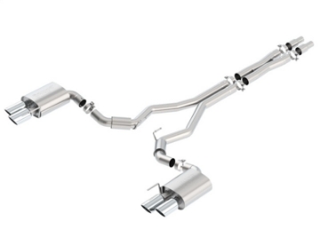 Picture of Borla 2018 Ford Mustang GT 5-0L AT-MT w-o Valves S-Type 3in Cat-Back Exhaust w-Polished Tips