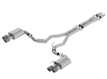 Picture of Borla 2018 Ford Mustang GT 5-0L AT-MT w-o Valves S-Type 3in Cat-Back Exhaust w-Carbon Fiber Tips