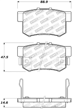 Picture of StopTech Performance 08-10 Honda Accord EX-EX-L Coupe - 08-10 LX-LX-P-LX+ Sedan Rear Brake Pads