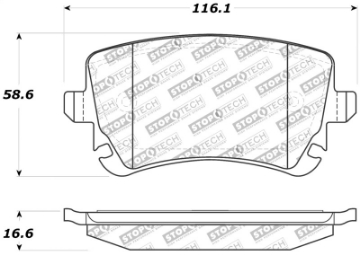 Picture of StopTech Performance 07-09 Audi RS4 Rear Pads