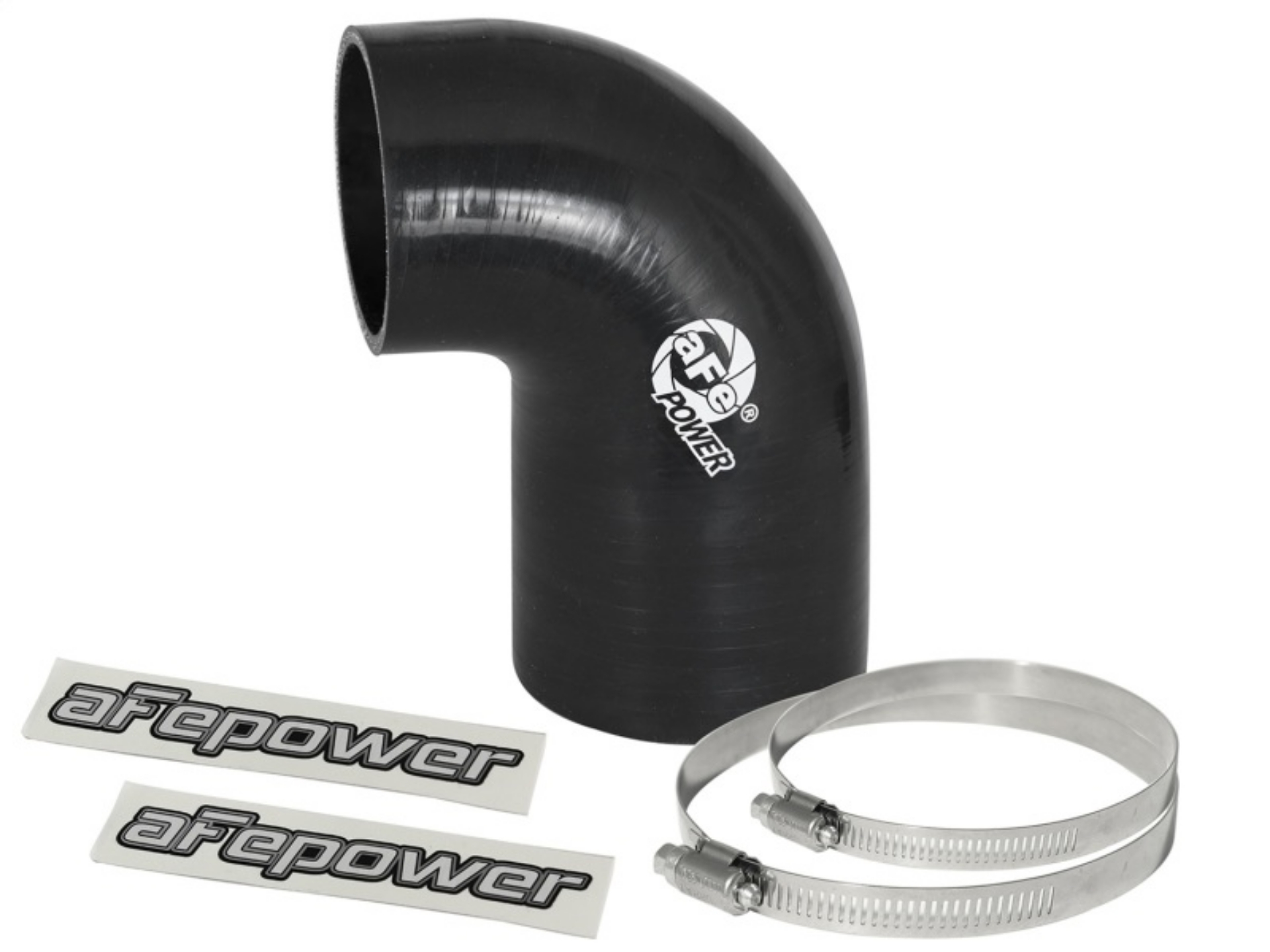 Picture of aFe Magnum FORCE CAI Univ- Silicone Coupling Kit 3in- ID to 2-5in- ID 90 Deg- Elbow Reducer - Blk