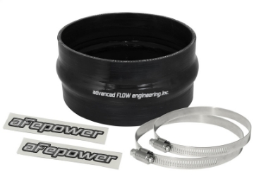 Picture of aFe Magnum FORCE CAI Univ- Silicone Coupling Kit 6in- ID - 3in- L Straight Coupler w-Hump - Black