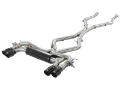 Picture of aFe MACH Force-Xp 3-5in- 304 SS C-B Exhaust System 15-18 BMW X5 M F85 V8-4-4L tt - Black Tip