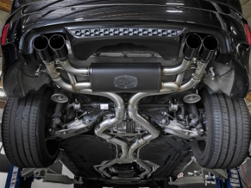 Picture of aFe MACH Force-Xp 3-5in- 304 SS C-B Exhaust System 15-18 BMW X5 M F85 V8-4-4L tt - Black Tip