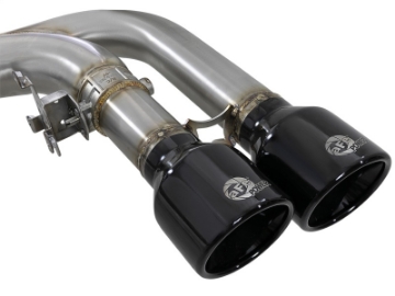 Picture of aFe MACH Force-Xp 3-5in- 304 SS C-B Exhaust w-o Muffler 15-18 BMW X5 M V8-4-4L tt - Black Tip