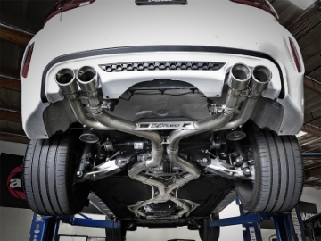Picture of aFe MACH Force-Xp 3-5in- 304 SS C-B Exhaust w-o Muffler 15-18 BMW X5 M V8-4-4L tt - Polished Tip