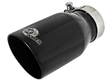 Picture of aFe MACH Force-Xp Universal 409 SS Single-Wall Clamp-On Exhaust Tip - Black
