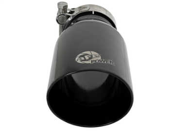 Picture of aFe MACH Force-Xp Universal 409 SS Single-Wall Clamp-On Exhaust Tip - Black