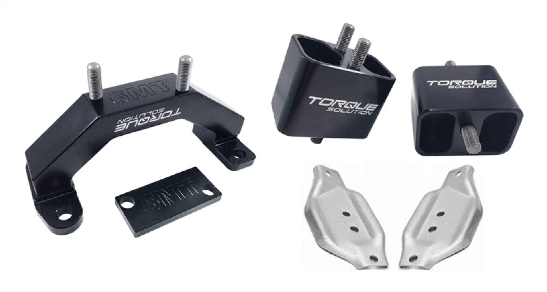 Picture of Torque Solution Solid Billet Engine-Transmission Mounts w-Mount Plates - 02-14 Subaru WRX