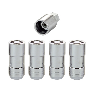 Picture of McGard Wheel Lock Nut Set - 4pk- Cone Seat M14X1-5 - 21mm & 22mm Dual Hex - 1-965in- L - Chrome