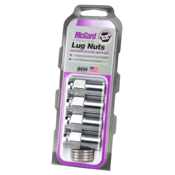 Picture of McGard Hex Lug Nut Long Shank - -946in- 1-2-20 - 13-16 Hex - 1-85in- Length 4-Pack - Chrome