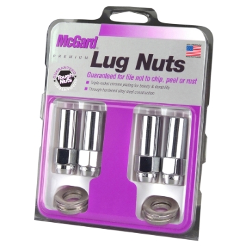 Picture of McGard Hex Lug Nut X-Long Shank - 1-365in- 1-2-20 - 13-16 Hex - 2-27in- Length 4-Pack - Chrome