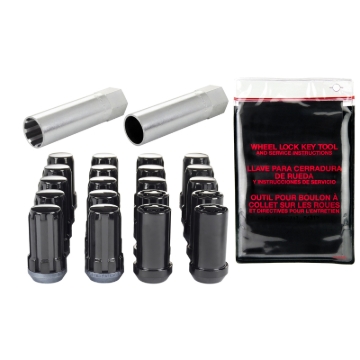 Picture of McGard SplineDrive Tuner 5 Lug Install Kit w-Locks & Tool Cone M14X1-5 - 1in- Hex - Blk
