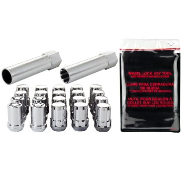 Picture of McGard SplineDrive Tuner 5 Lug Install Kit w-Locks & Tool Cone M12X1-25 - 13-16 Hex - Chrome